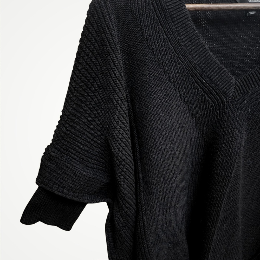 SIMPLY VERA WANG‎ oversized 3/4 Sleeve Slitted Side  L/XL Comfy Sweater Chic